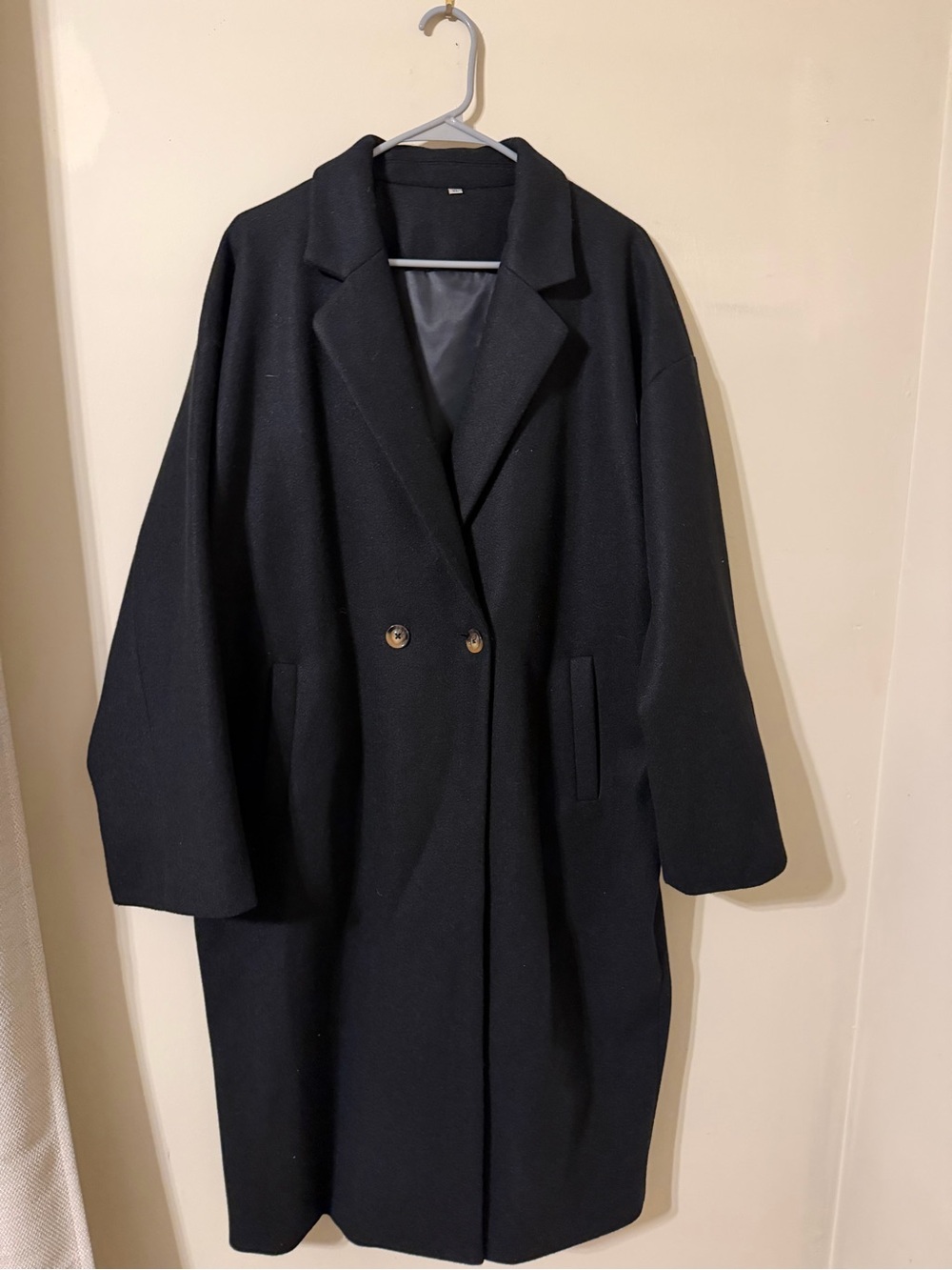Amazon Women's Black Double-Breasted Pea Coat
